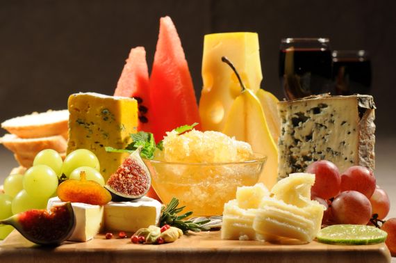 cheeses-bread-watermelons-pear-grapes-glasses-wine_4288x2848